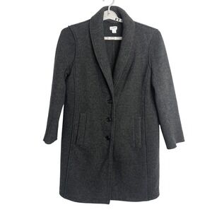 J.CREW‎ Wool Blend Topcoat/Jacket Women's Size 10 Gray Lightweight Preppy